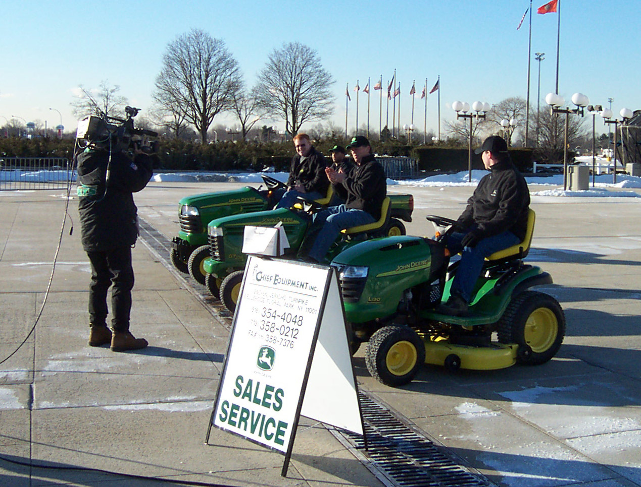A John Deere vendor during one of the Home Shows at the Nassau Coliseum.