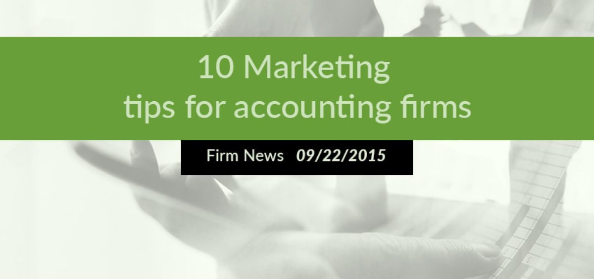 10 Marketing tips for accounting firms